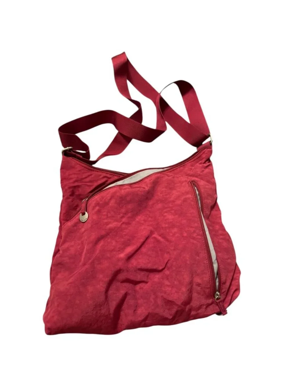 Travelon Red Anti-Theft Crossbody Bag Nylon Shoulder Purse